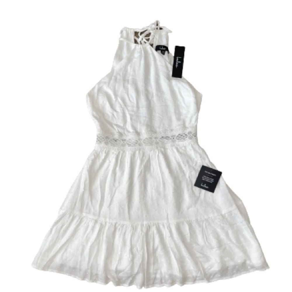XS Lulu’s white halter dress NWT - Picture 2 of 6